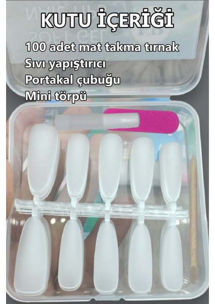 100 Adet LARGE Beden UZUN Takma Tırnak Seti OVAL Şekil. Özel Kutuda. Yapıştırıcı Hediyeli fiyatları