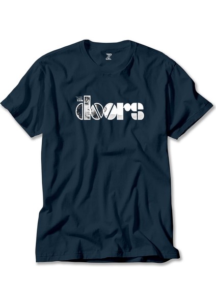 The Doors Logo Lacivert Tişört