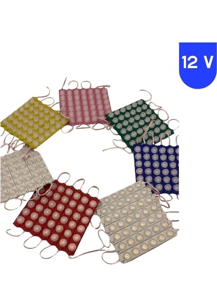 12 Volt 6 Watt 6 Lensli Pembe 3030 Smd LED Modül IP65 10 Adet Modül fiyatları