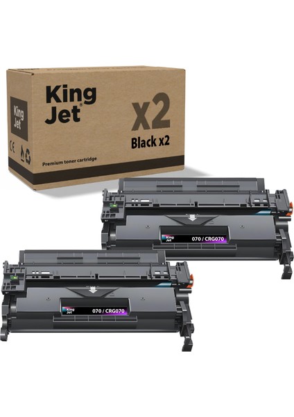 Kingjet® 070 / CRG-070 2'li Paket - Canon Uyumlu Çipli Muadil Toner