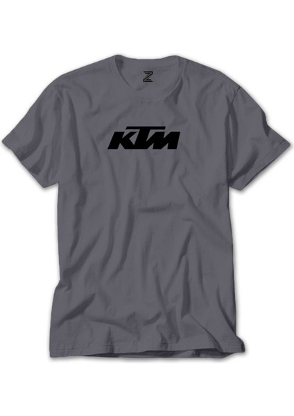 Ktm Motorcycle Black Logo Gri Tişört