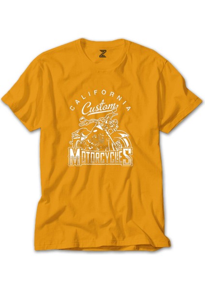 California Custom Motorcycles Sarı Tişört