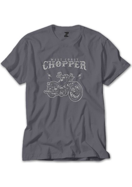 West Coast Choppers Customs Gri Tişört