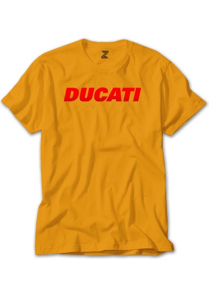 Ducati Red Logo Sarı Tişört