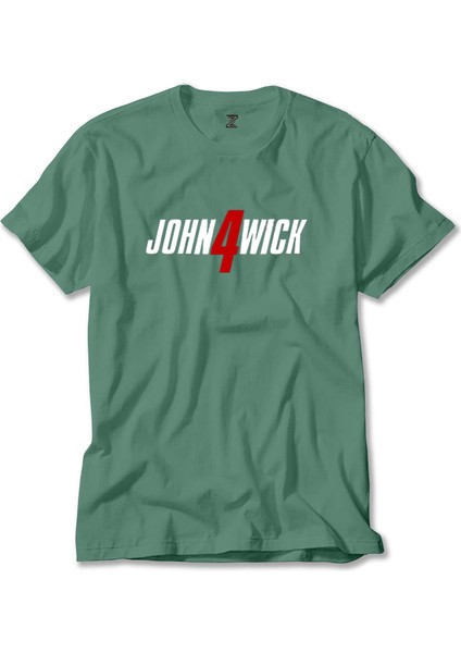 John Wick 4 Logo Yeşil Tişört