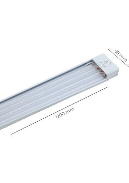 100W Beyaz Kristal LED Bant Armatür 6500K Beyaz Işık