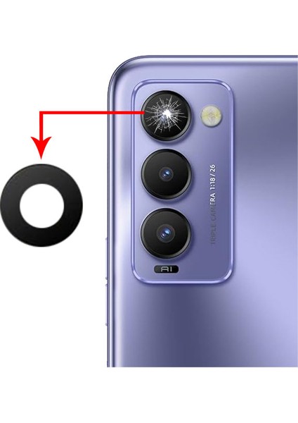 Tecno Uyumlu Camon 18 Premier Kamera Lensi Cam Ch9, CH9N