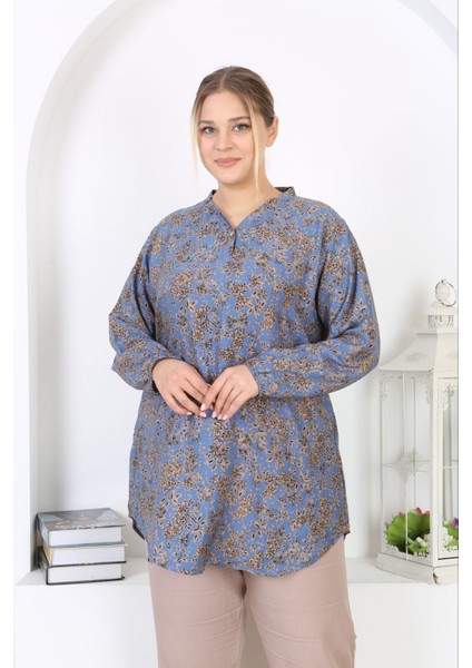 Mevsimlik Tunik Pamuklu Yumuşak Belmando Kumaş Rahat Tunik