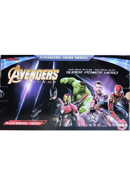 2156 Avengers Spiderman Maskeli Hulk ve Spiderman Karakter Seti 17 cm