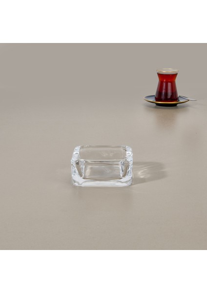 Kare Cam Küllük - Şeffaf - 9x9 cm