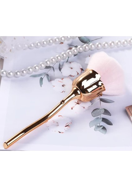 Tırnak Sanat Toz Fırçası Manikür Gül Sembollü Gold