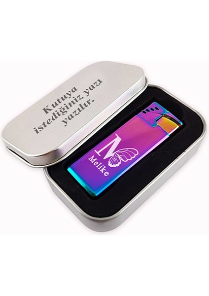 Kişiye Özel Isimli ve Kutulu Gazlı Rüzgara Dayanıklı Police Çakmak Pembe Çakmak Harf Kelebek Baskılı fiyatları