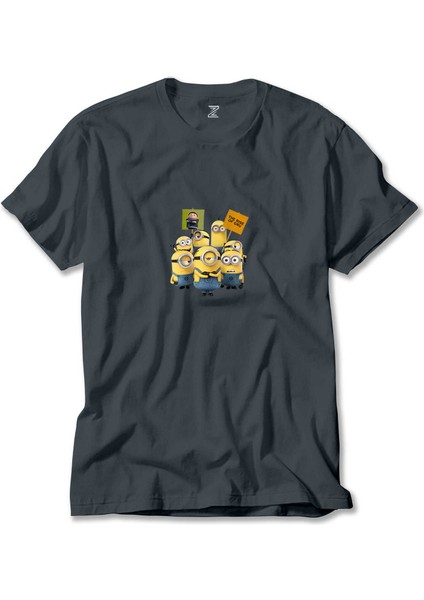Minions The Rise Of Gru Banner Füme Tişört