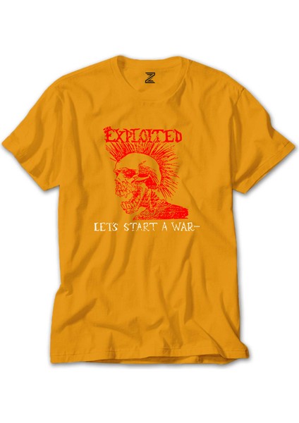 The Exploited Let's Start A War Sarı Tişört