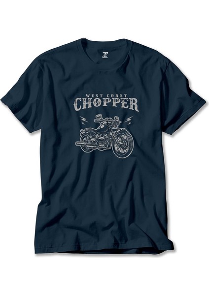 West Coast Choppers Customs Lacivert Tişört