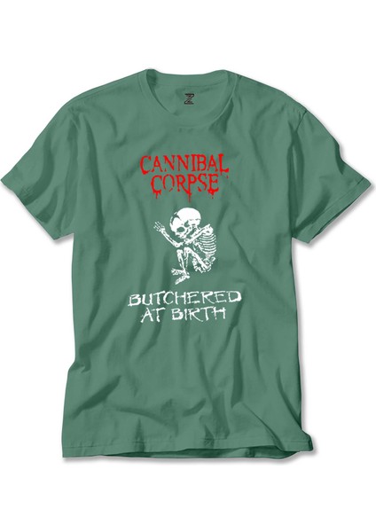 Cannibal Corpse Butchered At Birth Yeşil Tişört