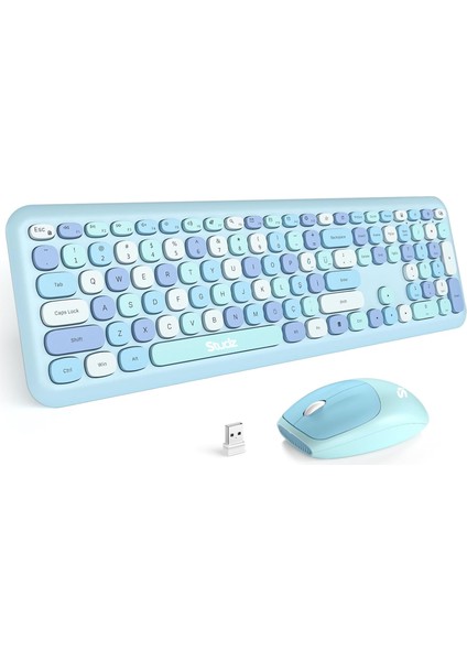 M600 Renkli Tuşlu Kablosuz Türkçe Q Multimedia Klavye + Mouse