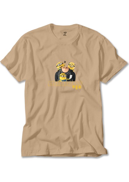 Minions And Gru Selfie Krem Tişört