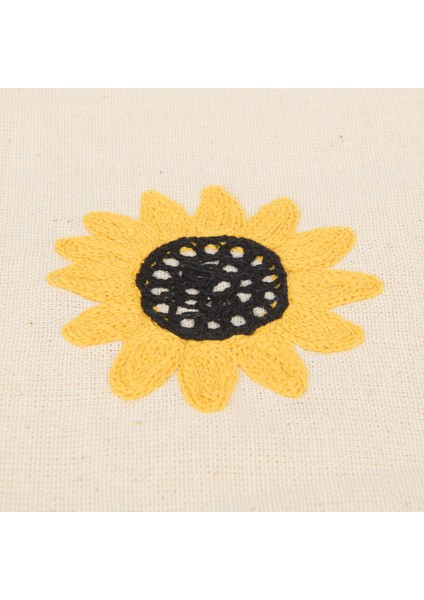 Soft Nakışlı Fırfırlı 2'li Amerikan Servis - Ekru - 35x50 cm