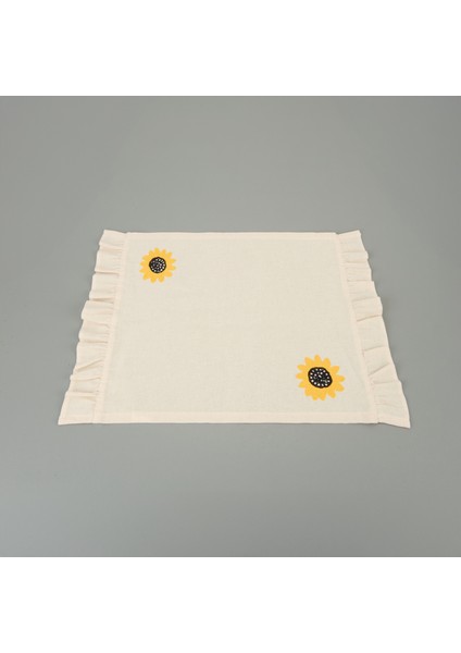 Soft Nakışlı Fırfırlı 2'li Amerikan Servis - Ekru - 35x50 cm fırsatları