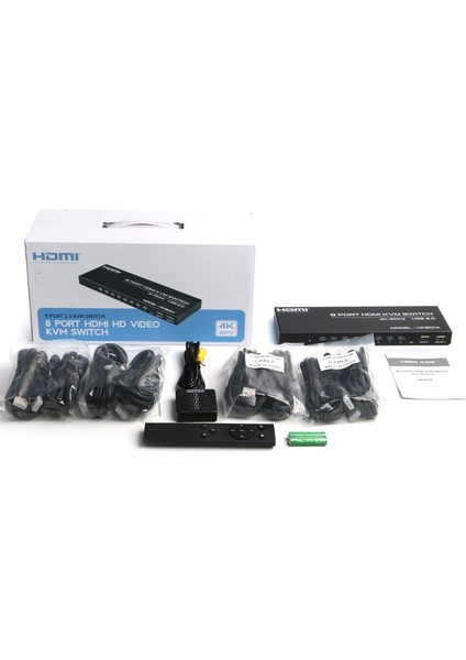 8 Port 4K 60Hz HDMI Kvm Switch (DK-AC-KVMHD8X1)