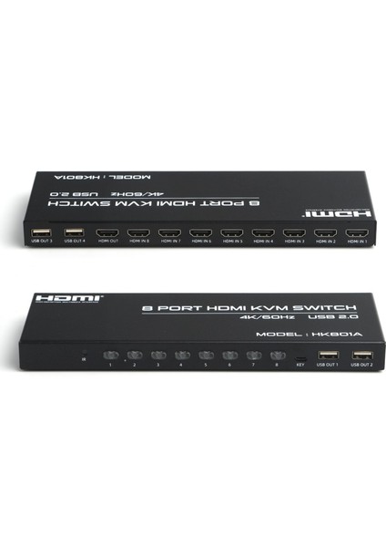 8 Port 4K 60Hz HDMI Kvm Switch (DK-AC-KVMHD8X1)