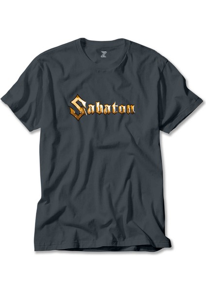 Sabaton Logo Gold Füme Tişört