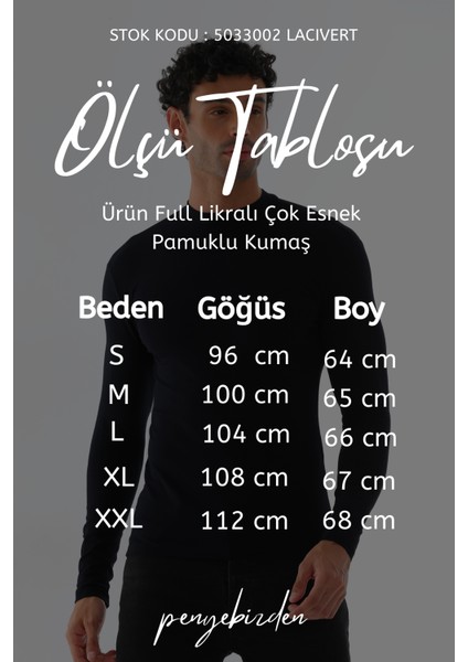 Erkek Dik Yaka Slim Fit Pamuk Likra Tişört-Lacivert indirimleri