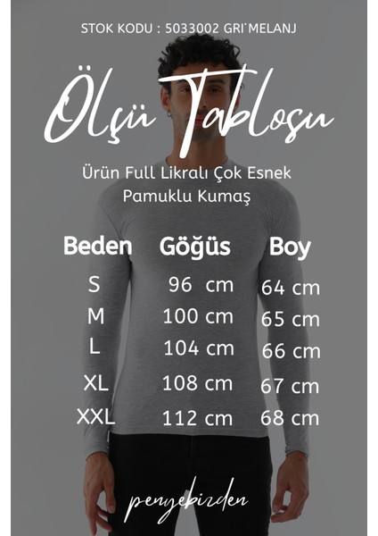 Erkek Dik Yaka Slim Fit Pamuk Likra Tişört-Gri Melanj indirimleri
