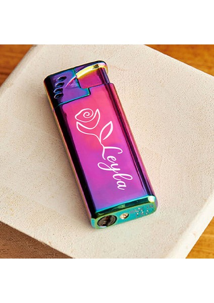 Kişiye Özel Isimli ve Kutulu Gazlı Rüzgara Dayanıklı Police Çakmak Pembe Çakmak Çiçek Gül Baskılı fiyatları