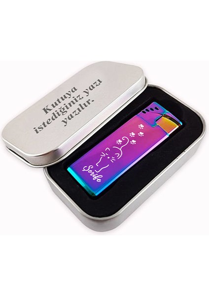 Kişiye Özel Isimli ve Kutulu Gazlı Rüzgara Dayanıklı Police Çakmak Pembe Çakmak Kedi Pati Baskılı fiyatları