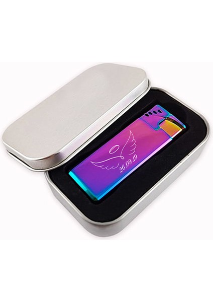 Kişiye Özel Isimli ve Kutulu Gazlı Rüzgara Dayanıklı Police Çakmak Pembe Çakmak Melek Kanat Peri Baskılı fiyatları