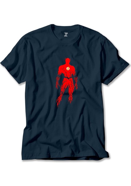 Flash Grunge Lacivert Tişört