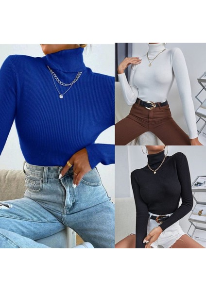 Balıkçı Yaka Kazak 3 Lü Set Kurtarıcı Slimfit Tek Paket