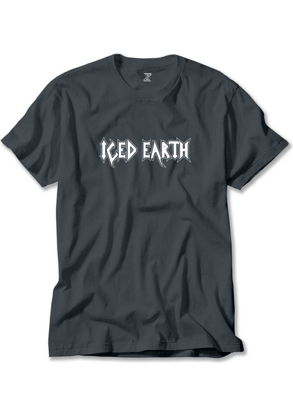 Iced Earth Logo Füme Tişört
