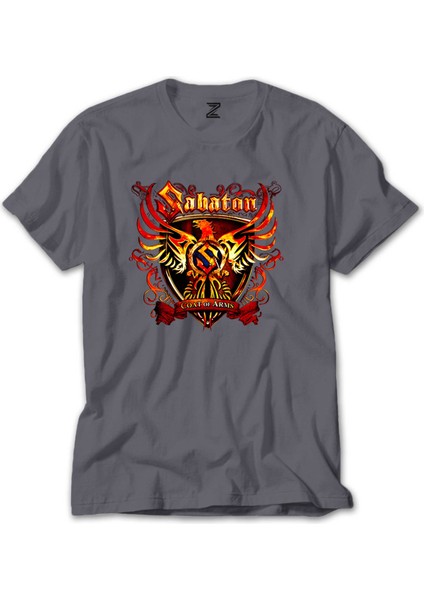 Sabaton Coat Of Arms Gri Tişört