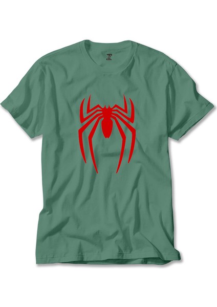 Spiderman Logo Yeşil Tişört