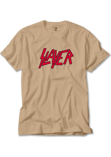 Slayer Logo Classic Krem Tişört