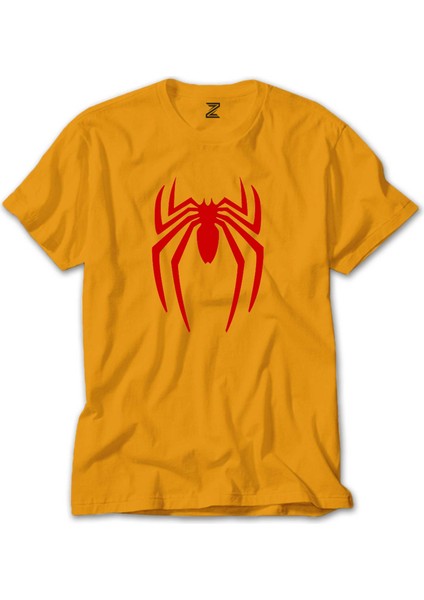 Spiderman Logo Sarı Tişört