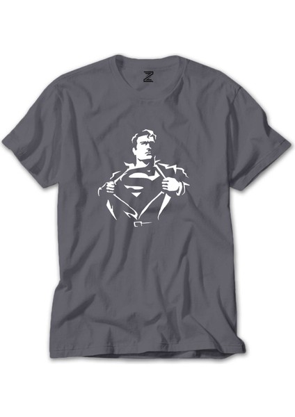 Superman Man Gri Tişört
