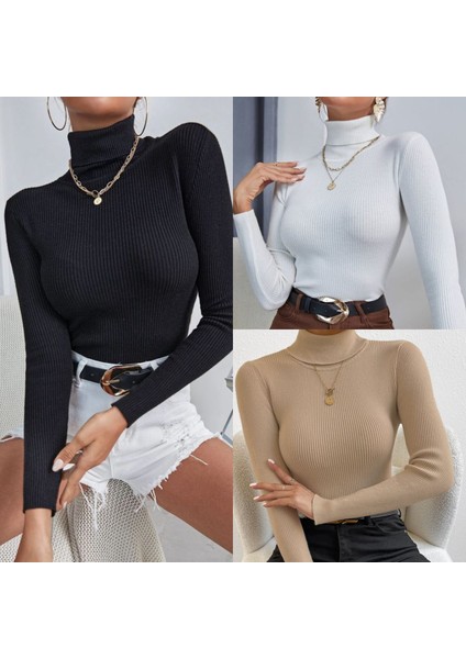 Balıkçı Yaka Kazak 3 Lü Set Kurtarıcı Slimfit Tek Paket