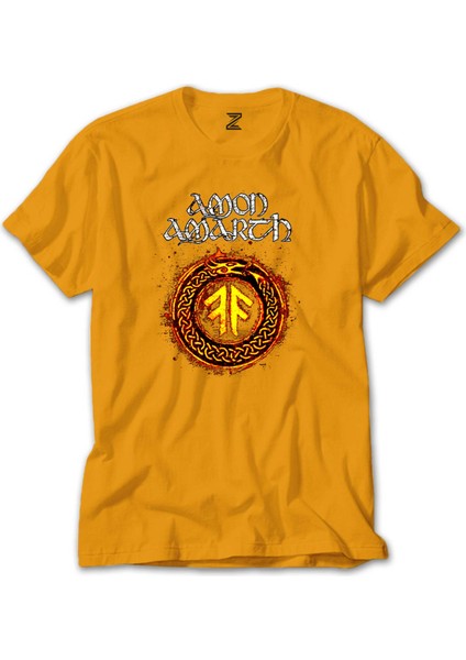 Amon Amarth Skull Sarı Tişört