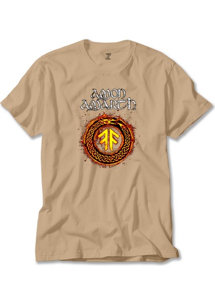 Amon Amarth Skull Krem Tişört