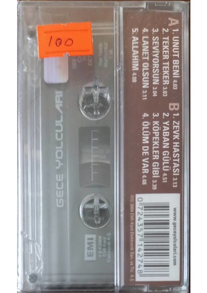 Gece Yolcuları Açılmamış Jelatininde Kaset