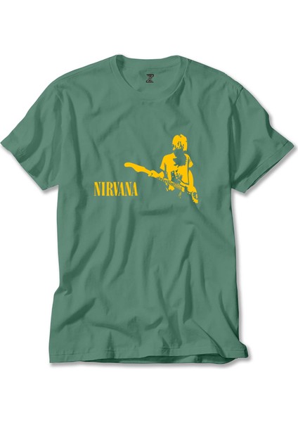 Nirvana Kurt Cobain Yeşil Tişört