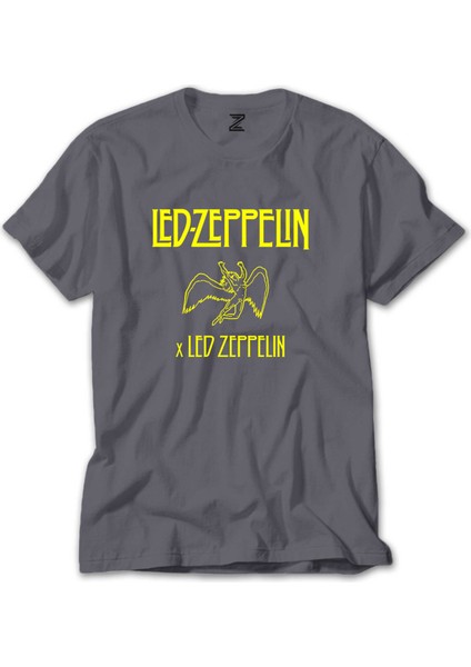 LED Zeppelin Angel Gri Tişört