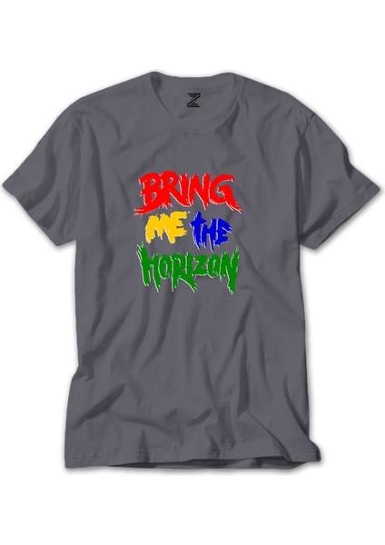 Bring Me The Horizon Rainbow Gri Tişört
