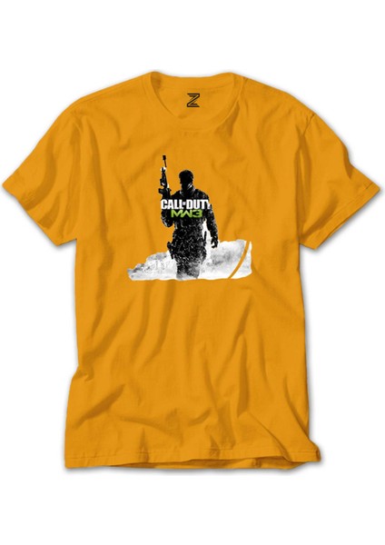 Call Of Duty Silhouette M3 Sarı Tişört