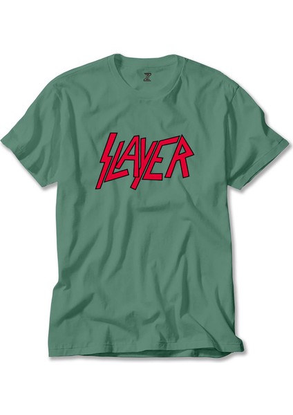 Slayer Logo Classic Yeşil Tişört
