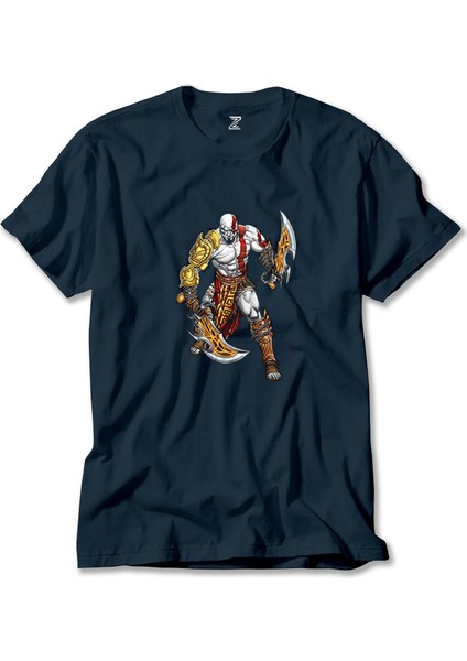 God Of War Kratos Savaşçı Lacivert Tişört
